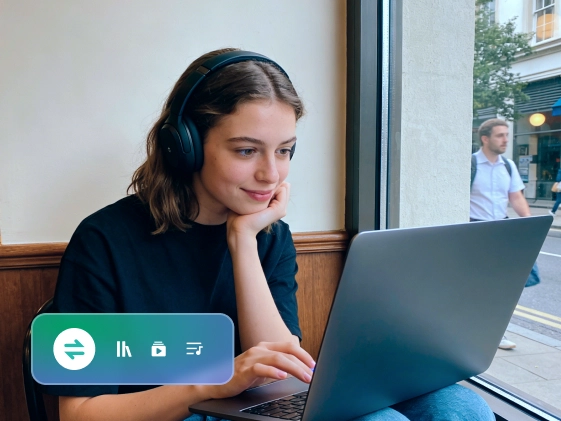 音楽ライブラリ全体を転送