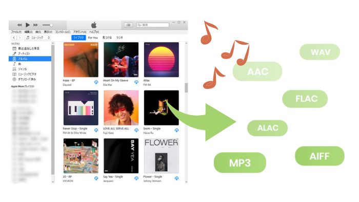 Apple Musicの音楽をダウンロード保存