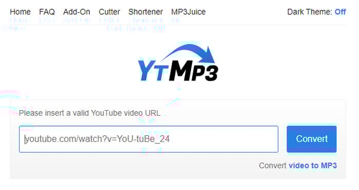 YouTube to MP3 converter