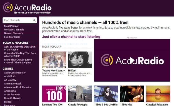 AccuRadio公式ページ