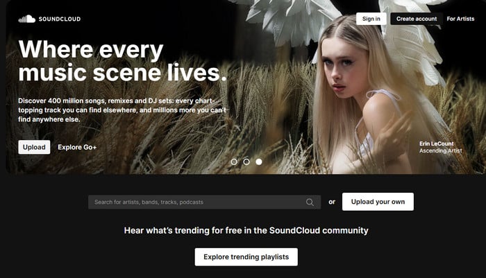 SoundClou公式ページ