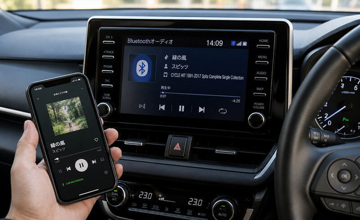 BluetoothでSpotifyを車で聞く