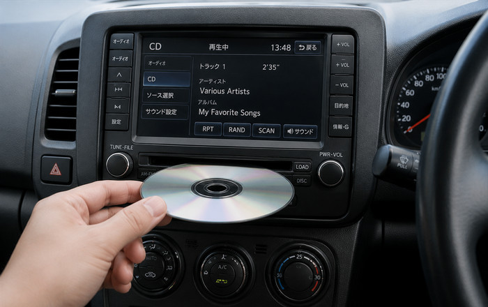 CDでSpotifyの曲を車で再生する